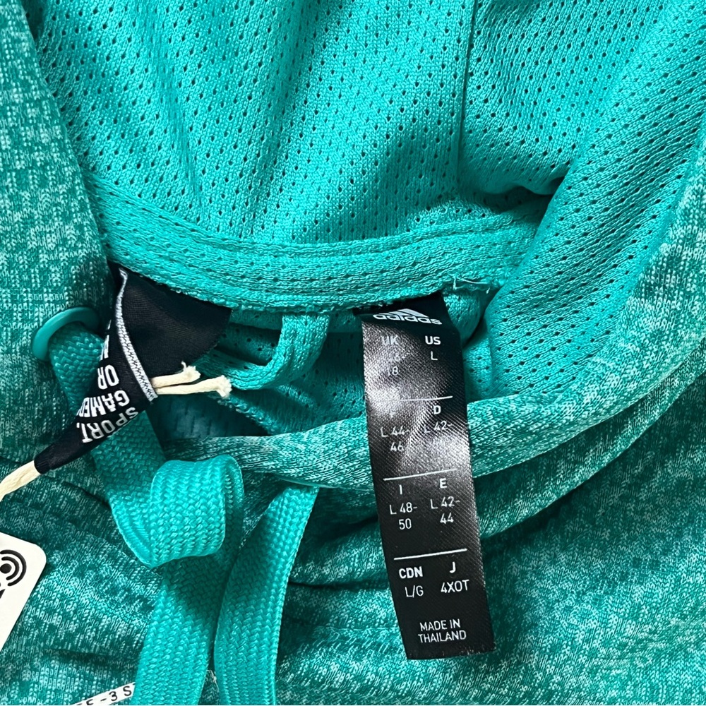 Adidas Women’s Green/Blue Hoodie NWT - Picture 3 of 8